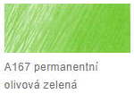 Akvarelová pastelka AD – 167 Permanent Green Olive