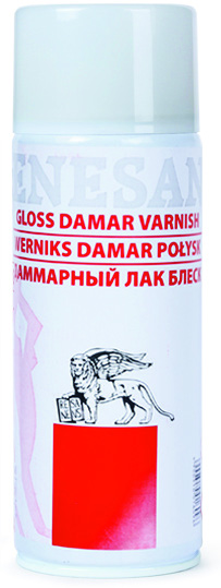 Koncový damarový lak lesklý ve spreji 400ml