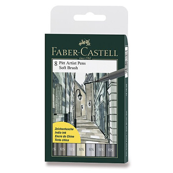 Sada popisovačů Faber-Castell 8ks Soft brush