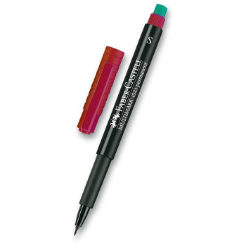 Permanentní fix Faber-Castell Multimark – červený S