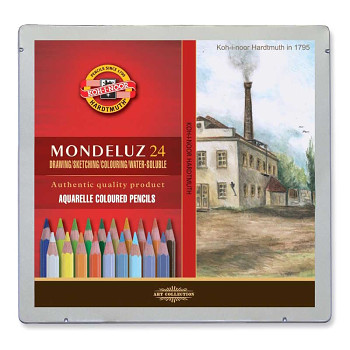 Sada akvarelových pastelek Mondeluz 24ks krajinářská