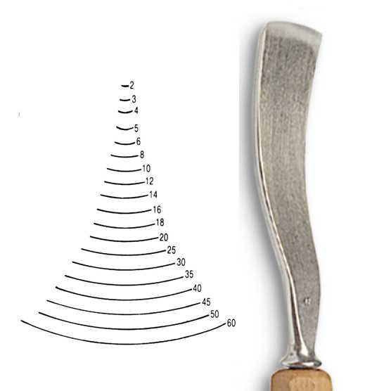 Dláto Stubai ploché zahnuté 5512 – šířka 12mm