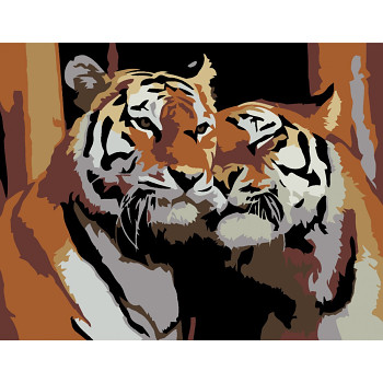 Malování podle čísel Rosa – 245 tygři