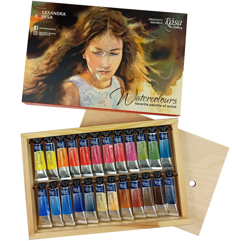 Sada akvarelových barev Rosa 24ks – Alexandra Bryksa