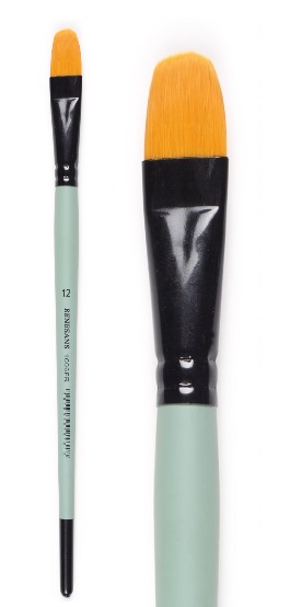 Plochý zaoblený štětec Renesans 1006FR krátký – velikost 8