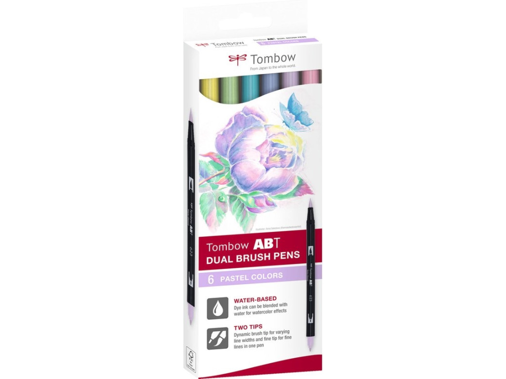 Sada popisovačů Tombow 6ks - pastelové