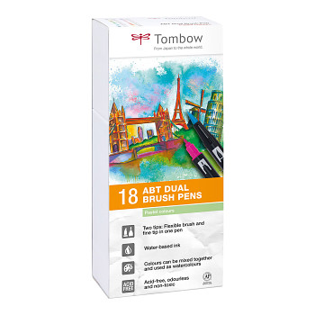 Sada popisovačů Tombow 18ks - pastelové