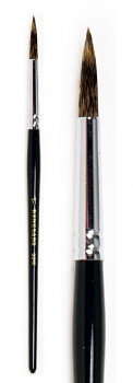 Přírodní štětec Renesans 3010R veverka s krátkou černou rukojetí – vyberte velikost