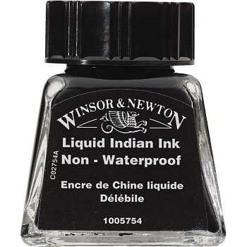 Winsor&Newton tuš 754 Liquid Indian Ink 14ml