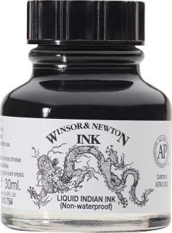 Winsor&Newton tuš 30ml 754 Liquid Indian Ink