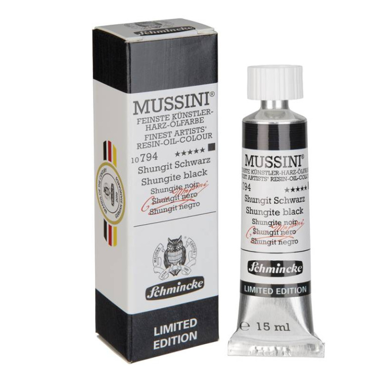 Olejová barva Mussini 15ml - 794 Shungite black, limitovaná edice