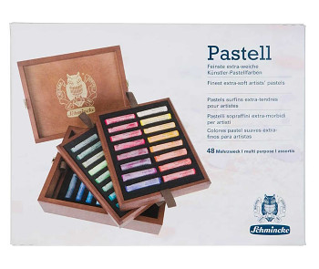 Sada suchých pastelů Schmincke v dřevěné kazetě 48ks