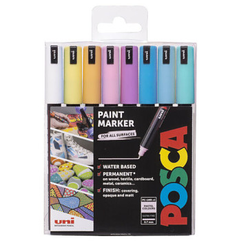 Sada akrylových fixů Uni Posca 0,7mm 8ks pastelové 1MR