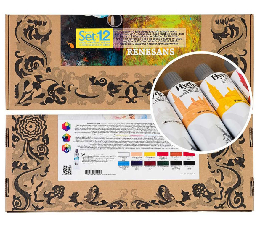 Sada vodou ředitelných barev Renesans 12x60ml