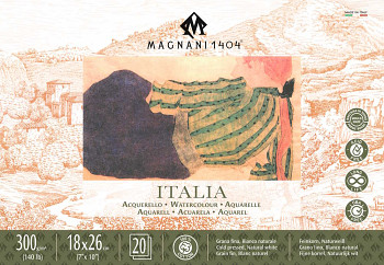 Akvarelový blok Magnani Italia 18x26cm 300g 100% bavlna