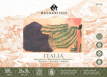 Akvarelový blok Magnani Italia 26x36cm 300g 100% bavlna