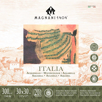 Akvarelový blok Magnani Italia 30x30cm 300g 100% bavlna