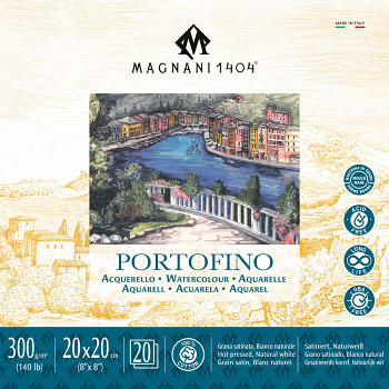 Akvarelový blok Magnani Portofino 20x20cm 300g 100% bavlna