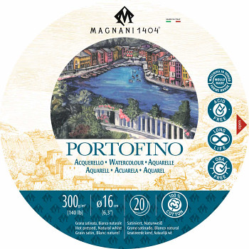 Kulatý akvarelový blok Magnani Portofino 16cm 300g 100% bavlna