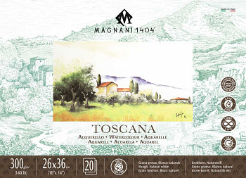 Akvarelový blok Magnani Toscana 26x36cm 300g 100% bavlna