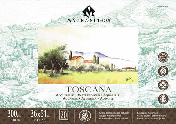 Akvarelový blok Magnani Toscana 36x51cm 300g 100% bavlna