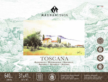 Akvarelový blok Magnani Toscana 31x41cm 640g 100% bavlna
