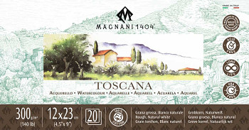 Akvarelový blok Magnani Toscana 12x23cm 300g 100% bavlna