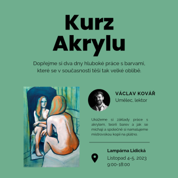 V. Kovář: Akryl 4.-5.11.23 Praha