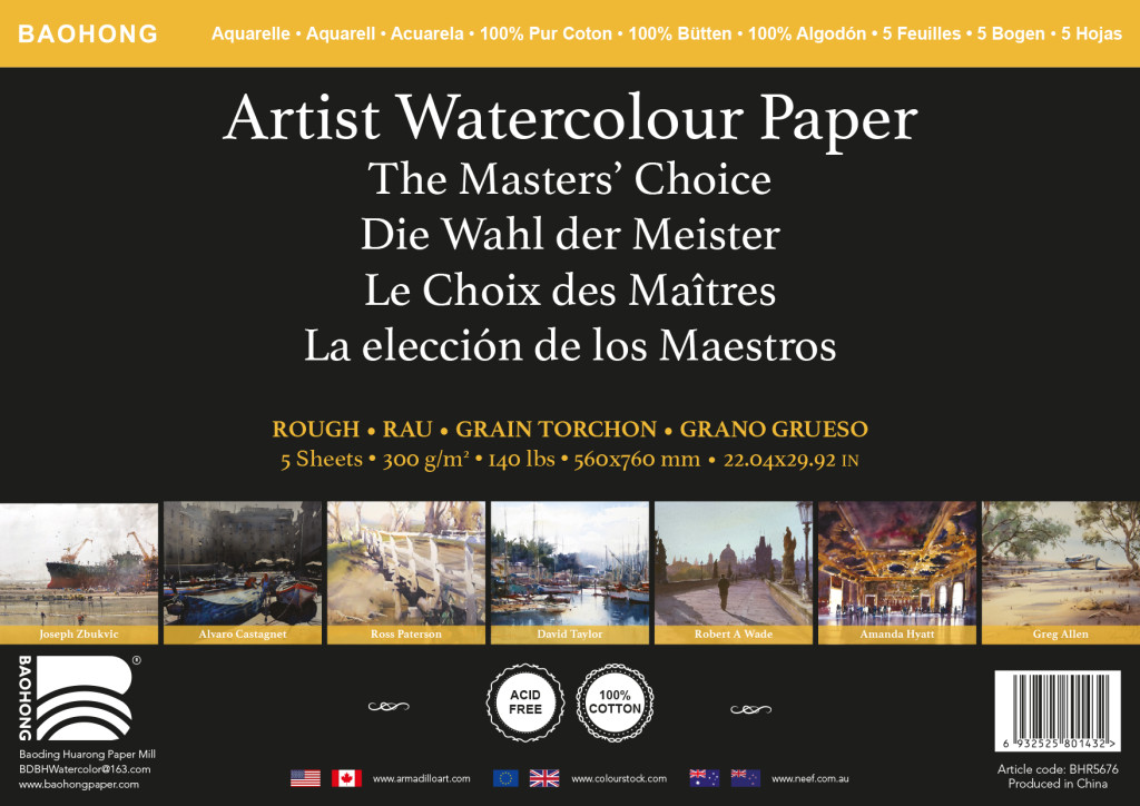 Akvarelový papír Baohong Masters 300g 56x76cm rough