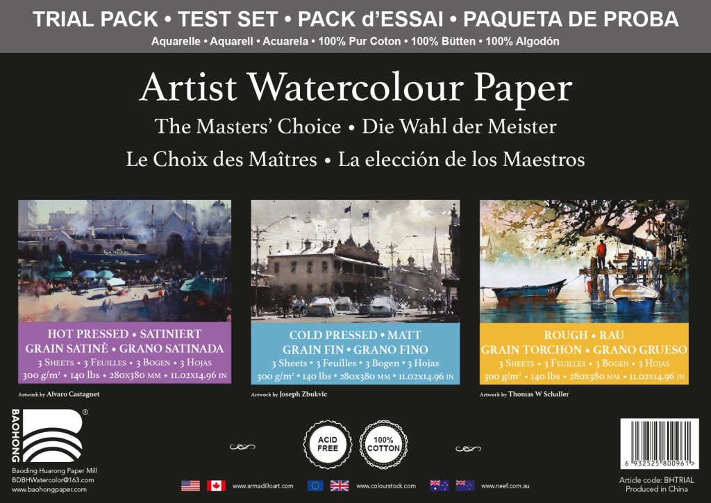 Zkušební sada papírů Baohong Masters 9ks 28x38cm