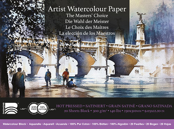 Akvarelový blok Baohong Masters 23x31cm hot pressed 300g