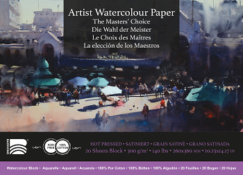 Akvarelový blok Baohong Masters 26x36cm hot pressed 300g