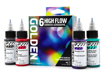 Sada barev Golden High Flow Airbrush set 6x30ml