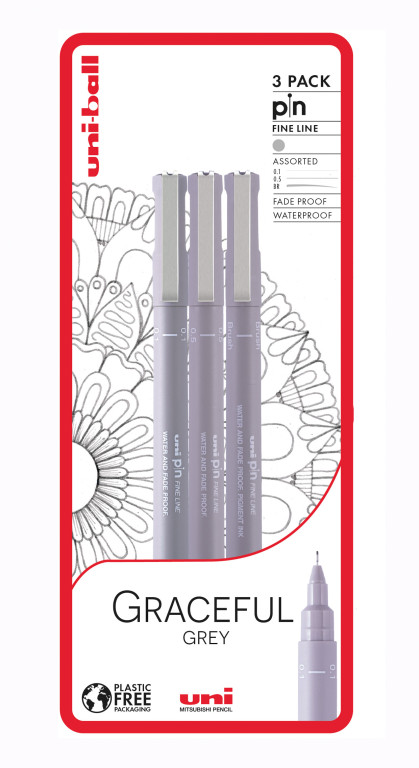 Sada linerů Uni Pin 3ks Graceful Grey