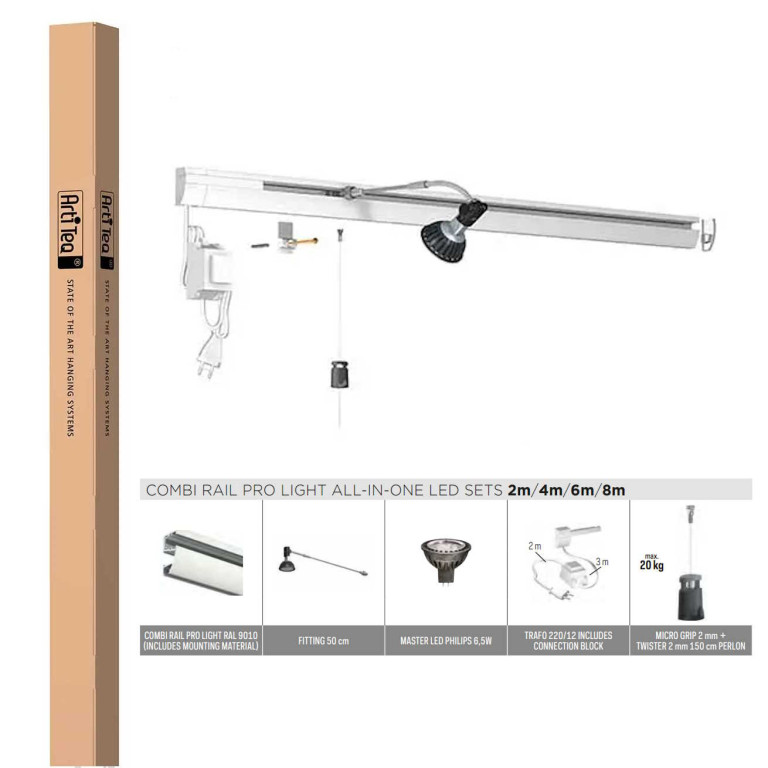Závěsný systém Artiteq PRO LIGHT, kompletní set 2m