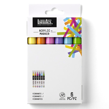 Sada akrylových markerů Liquitex Vibrant 6ks