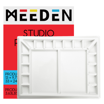 Porcelánová paleta obdélníková velká 17 důlků 25x33cm