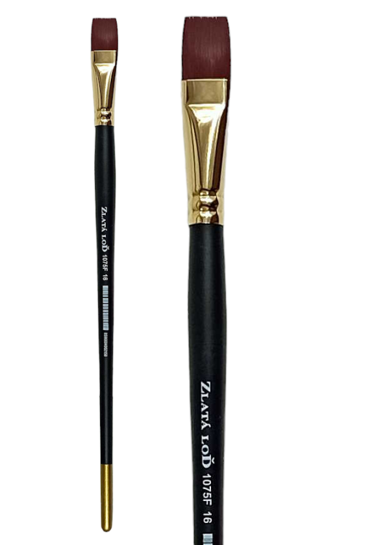 Plochý štětec Zlatá loď 1075F – velikost 0