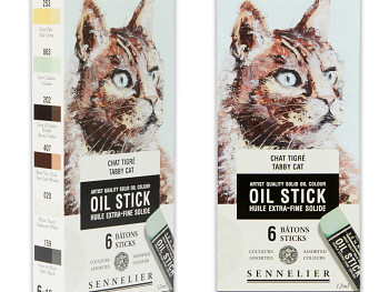 Sennelier oil stick sada 6ks – Tabby cat