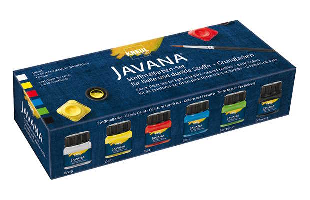 Sada barev na světlý a tmavý textil Javana 6x20ml