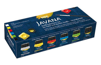 Sada barev na světlý a tmavý textil Javana 6x20ml