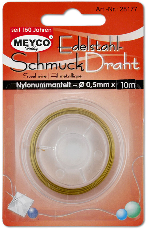 Drát v nylonu zlatý