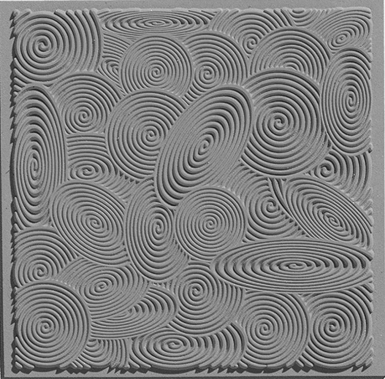 Cernit textura 9x9cm Spirály
