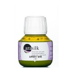 Barva na hedvábí Dupont Arasilk 50ml – 646 Army Green