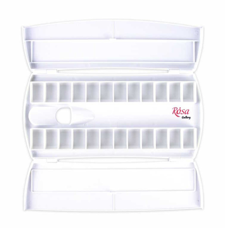 Uzavíratelná plastová paleta pro akvarel Rosa 24ks