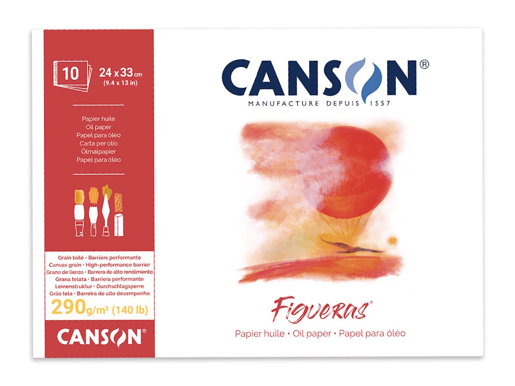 Blok pro olej a akryl Canson Figueras 24x33cm 290g