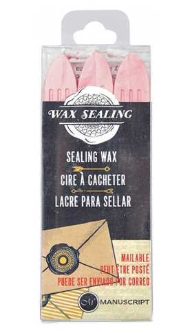 Sada pečetních vosků Manuscript 3ks – růžové