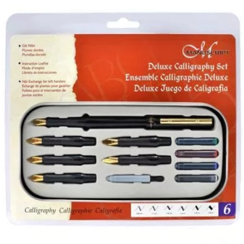 Kaligrafická sada Manuscript Deluxe v kovovém pouzdru