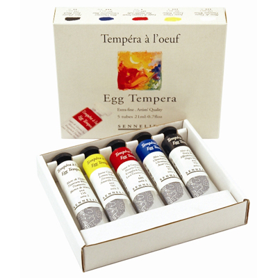 Sennelier vaječná tempera sada 5x21ml