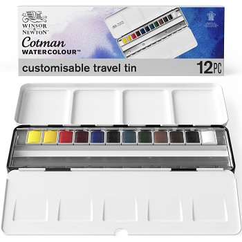 Sada akvarelových barev Cotman 12ks pánvičky